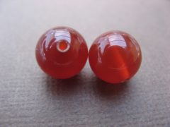 Cornaline perles rondes de 14 mm
