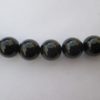Agate noire perles rondes de 4 mm