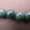 Agate mousse verte perles rondes de 12 mm