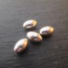 Perles olives de 10 mm * 6 mm en Argent 925