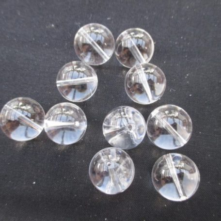 Cristal de roche : perles rondes de 12 mm