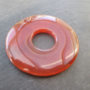 Agate rouge donuts de 50 mm