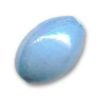 Perle céramique olive Bleu clair 18 mm *13 mm