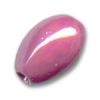 Perle céramique olive rose fuchsia 18 mm *13 mm