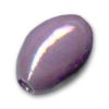 Perle céramique olive Mauve irisé 18 mm *13 mm