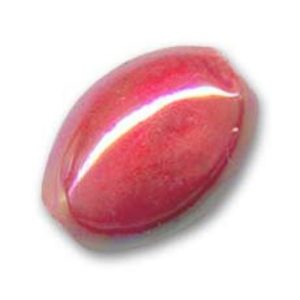 Perle céramique olive rouge 18 mm *13 mm