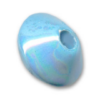 Perle céramique toupie bleu 18 mm