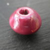 Perle céramique toupie fuchsia 18 mm