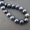 perles céramiques noires de 17 mm