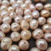 Perle de culture 6 mm ronde rose orangé